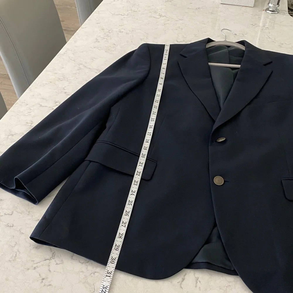 Dockers Mens Navy Blue Wool Blend Blazer Sport Coat size 44R